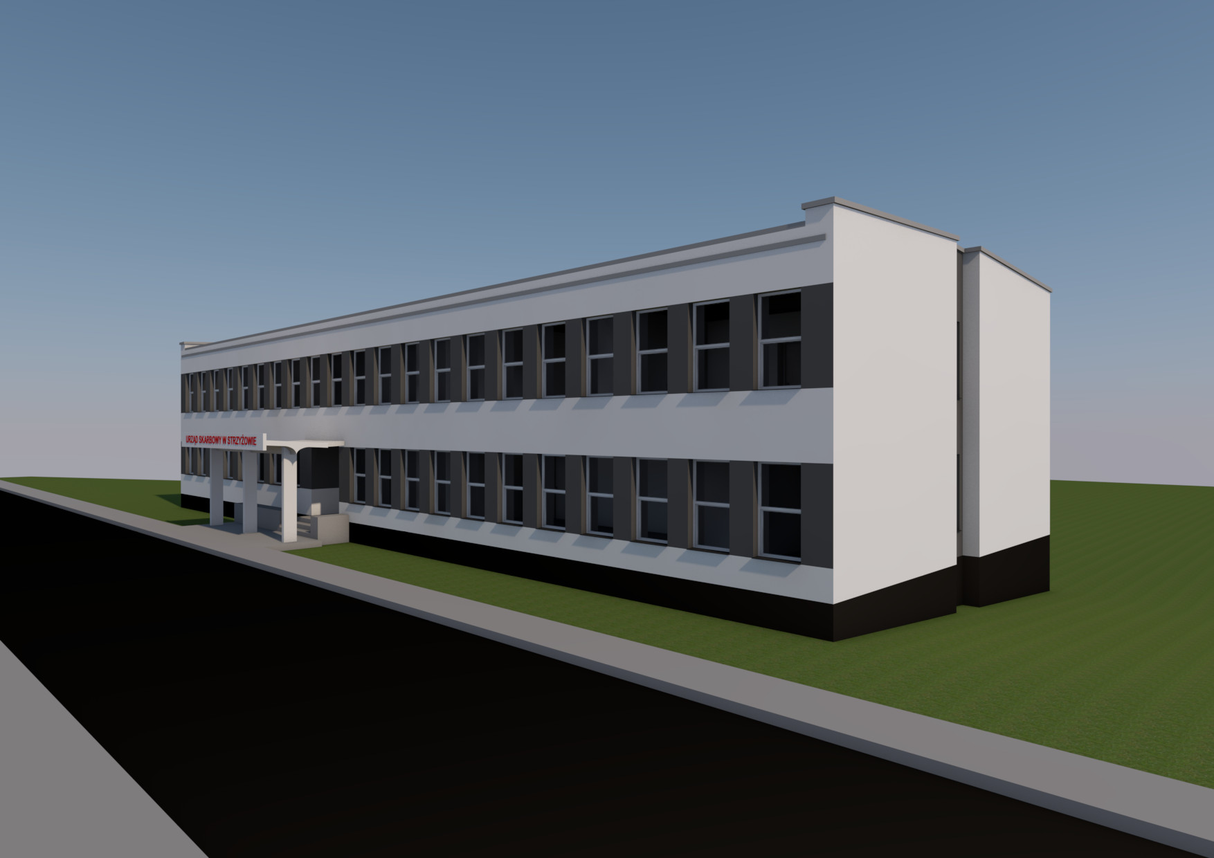 Wizualizacja modernizowanej siedziby Urzędu Skarbowego w Strzyżowie