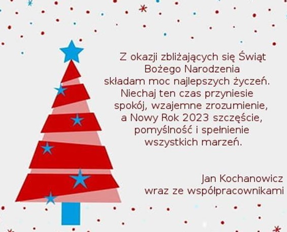 Życzenia świąteczne Naczelnika Urzędu Skarbowego w Ropczycach