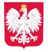 Godło Polski. Biały orzeł w koronie na czerwonym tle