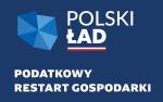 Kontur Polski, napis: Polski Ład. Podatkowy restart gospodarki