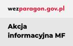 adres strony wezparagon.gov.pl, napis Akcja informacyjna MF