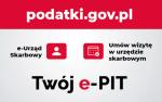 Na górze napis podatki.gov.pl, po lewej stronie umów wizytę w urzędzie skarbowym i e-Urząd Skarbowy. Po prawej Twój e-PIT